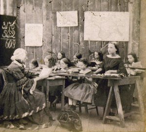 Matematiklektion, ca. 1890 (foto) af Frederick (attr. to) Barnard