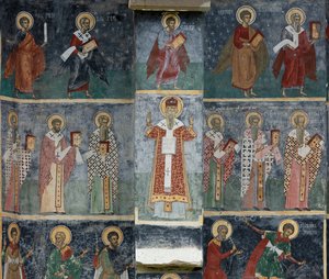 Kloster (manastirea Sucevita). Kirken. Ydre. Koret. sydlige del. af . .