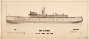 New York (Dampskib: 1889) planer af . .