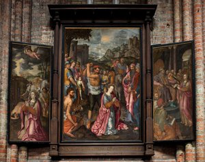 Sognekirke (Saint Walburga Parish Church). triptisk. af . .