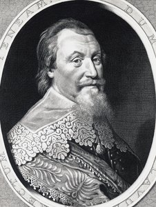 Portræt af Axel Gustafsson Oxenstierna (1583-1654), Sveriges Lord High Chancellor, gravering af William Walcutt