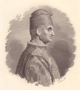 Portræt af hertugen af Milano, Filippo Maria Visconti (1392-1447), kobberstik af F Clerici fra portræt udgivet af Antonio Campo