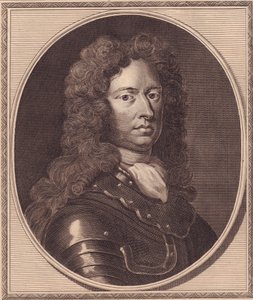 Portræt af den engelske soldat Thomas Tollemache (ca. 1651-1694), kobberstik af John Goldar (1729-1795) fra maleri af G Kneller af William Walcutt