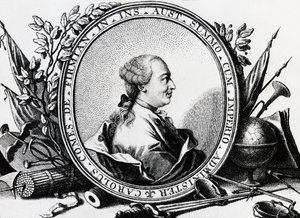 Portræt af Karl Joseph von Firmian (1716-1782), østrigsk politiker, gravering af William Walcutt