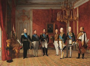 Modtagelse af storhertug Alexander Nikolayevich af prins Metternich i Wiener Hofburg i 1839 af Фердинанд Георг Вальдмюллер