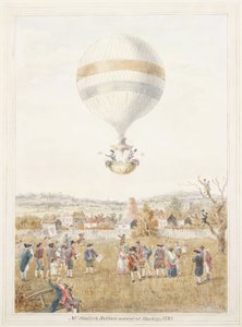 Sadlers ballonopstigning fra Hackney af Frederick (attr. to) Barnard