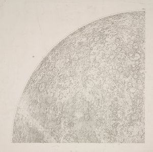 Sydøstlige kvadrant af Beer & Madler Moon-kort af John Pardon
