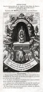 Jomfru Maria forgudet af druiderne. omkring 1850 (gravering) af . .