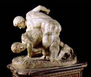 Wrestler, kopi af græsk skulptur 3. århundrede f.Kr. (marmor) (se også 31428)