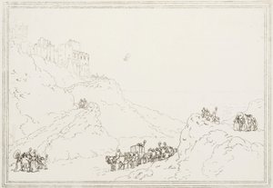 Den første kanaloverfart med ballon, 7. januar 1785 af Frederick (attr. to) Barnard