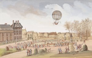 Den første opstigning i en brintballon af Frederick (attr. to) Barnard