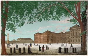 Residensen af Würzburg, slottet Princes Eveques en Bavarie. ca. 1850 (gravering) af . .