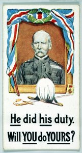 Storbritannien: Cigaretkort - WW1 Rekruttering af Ferdinand Georg Waldmuller