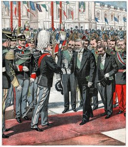Victor Emmanuel III og Emile Loubet af . .