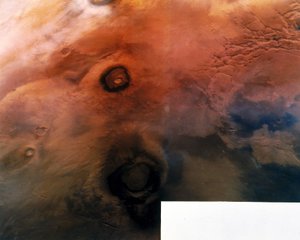 Vulkaner på overfladen af planeten Mars af Frederick (attr. to) Barnard