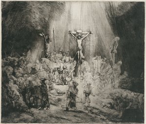 Kristus korsfæstet mellem de to tyve (De tre kors) af Rembrandt van Rijn