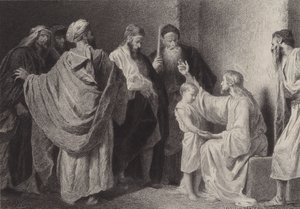 Jesus og et barn af after Albert Robida