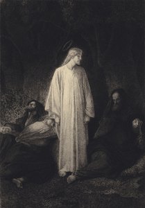 Jesus og de sovende disciple af after Albert Robida