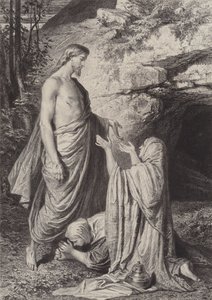 Jesus viser sig for kvinderne af after Albert Robida
