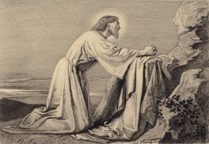 Jesus beder af after Albert Robida