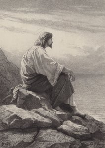 Jesus sidder ved havet