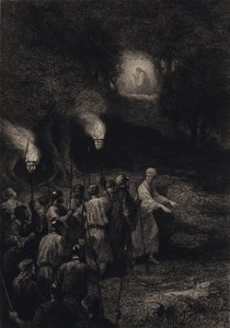 Judas forråder Jesus af after Albert Robida