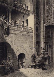 Lazarus og den rige mand af after Albert Robida