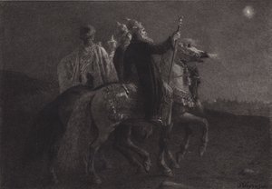 Vismændene fra Østen af after Albert Robida