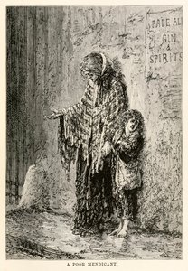 En fattig bølle, fra Jorden rundt på firs dage af Jules Verne (1828-1905), indgraveret af Louis Dumont (f.1822) 1873