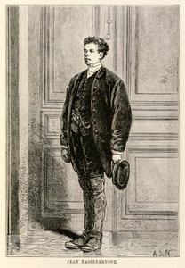 Jean Passepartout, fra Jorden rundt på firs dage af Jules Verne (1828-1905), indgraveret af Louis Dumont (f.1822) 1873
