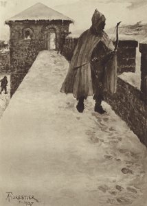 Patruljerer et nordbritisk fort om vinteren af after Amedee Forestier