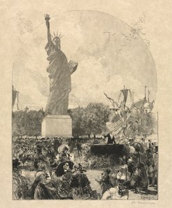 Liberty Enlightening the World, tilbudt til byen Paris af amerikanerne af after Auguste Louis Lepère