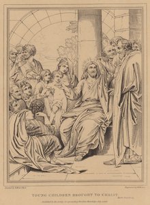 Små børn bragt til Kristus, Mark af after Benjamin West