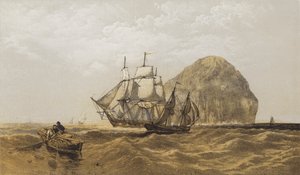 Ailsa Craig (chromolitho) af after C. Stanfield