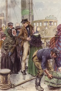 Illustration til Martin Chuzzlewit af after Charles Edmund Brock