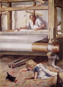 Silas Marner ved sin væv af after Charles Edmund Brock