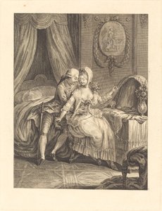 Dame a sa toilette af after Charles Eisen