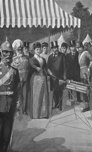 Prinsessen af Wales affyrer det første skud ved Bisley, 12. juli 1890