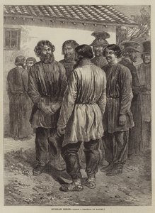 Russiske livegne af after Denis Auguste Marie Raffet