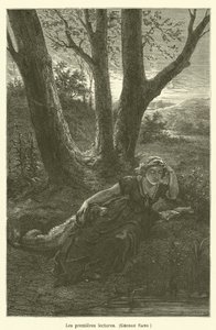 De første læsninger, George Sand af after Emile Antoine Bayard