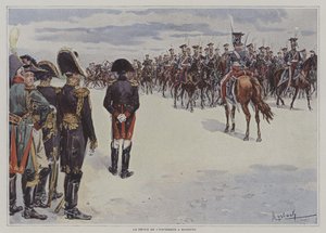 Napoleon gennemgår tropper fra den polske lette hest ved Bayonne