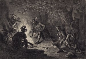 Fanger fra Wyoming Valley af after Felix Octavius Carr Darley