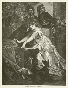Rosina og grev Almaviva af after Ferdinand Keller