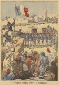 Det franske flag hejser i Timbuktu