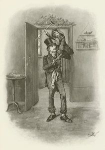 Bob Cratchit og Tiny Tim af after Frederick Barnard