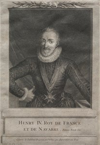 Henrik IV, konge af Frankrig af after Gabriel de Saint Aubin