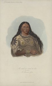 Mi-neek-ee-sunk-te-ka, Mink, en Mandan-pige (akvatint)