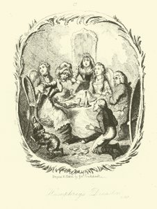 Illustration til Humphry Clinker af Tobias Smollett af after George Cruikshank