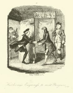 Illustration til Peregrine Pickle af Tobias Smollett af after George Cruikshank