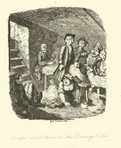 Illustration til Roderick Random af Tobias Smollett af after George Cruikshank